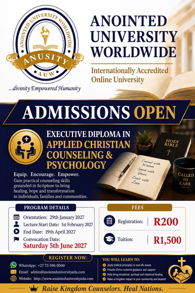 Latest Courses - Executive Diploma in Applied Christian Counseling and Psychology